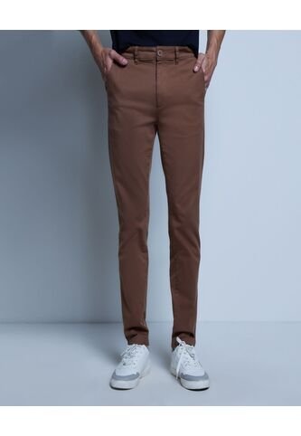 Pantalon Para Hombre Chino Color Café Oscuro Marca Ostu #60070301 Ostu