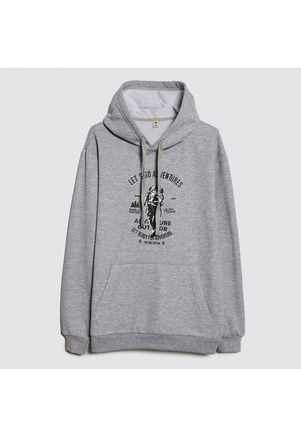 Buzo Para Hombre Hoodie Color Gris  Marca Ostu #60060361