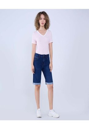 Bermuda Para Mujer  Color Azul  Marca Ostu #40100092