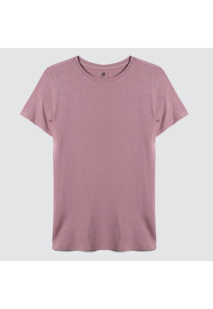 Camiseta Para Mujer Manga Corta Color Morado Marca Ostu #40091956