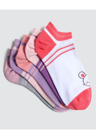 Medias Infantil Niña Invisible Color Negro Marca Ostu #90980102 Ostu