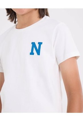 Camiseta Infantil Niño Manga Corta Cuello Redondo Color Crema Marca Ostu #80090275