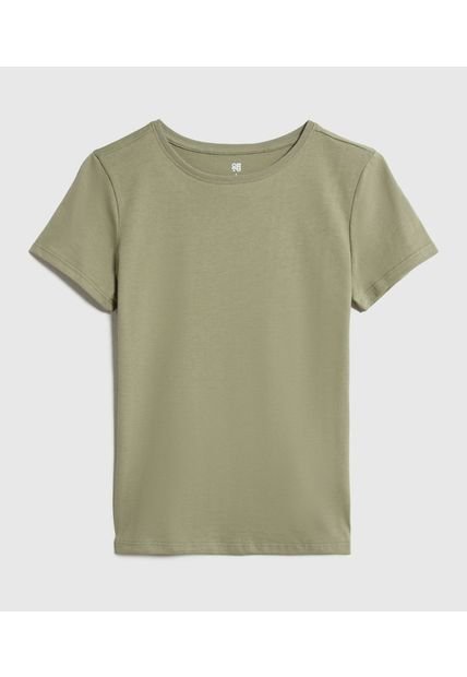 Camiseta Para Mujer Manga Corta Cuello Redondo Color Verde Marca Ostu #40092573