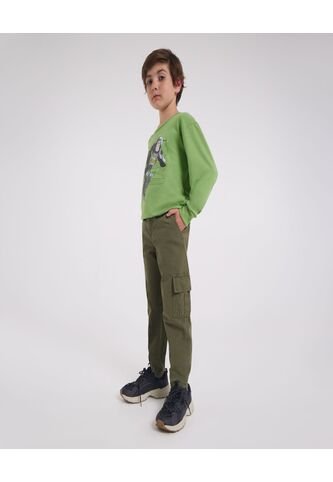Pantalon Para Niño  Color Verde  Marca Ostu #80070041 Ostu