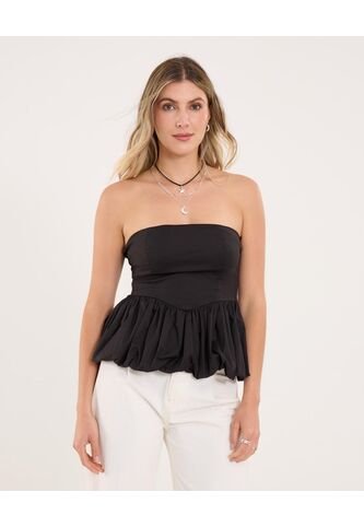 Blusa Para Mujer Manga Sisa Color Negro Marca Ostu #40121150 Ostu