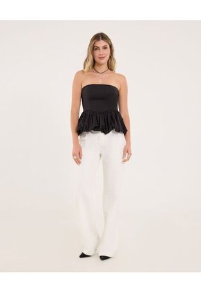 Blusa Para Mujer Manga Sisa Color Negro Marca Ostu #40121150