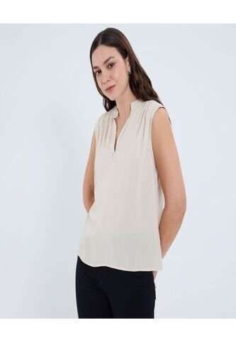 Blusa Para Mujer Manga Sisa Color Marfil Marca Ostu #40121147 Ostu
