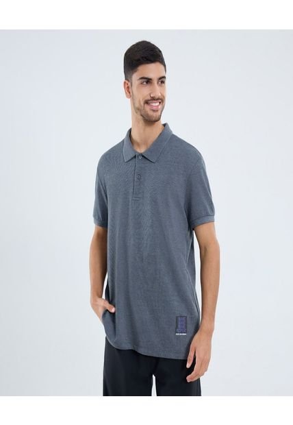 Polo Para Hombre Cuello Tejido Sin Bolsillo Color Negro Marca Ostu #60110780