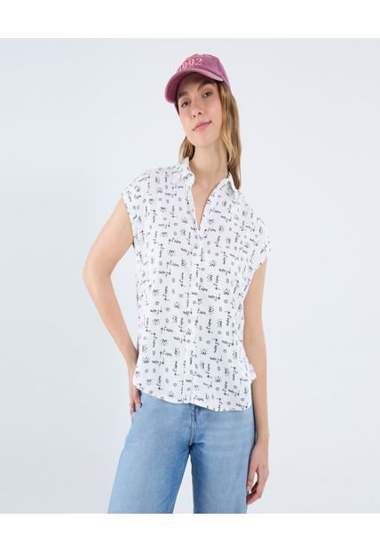 Camisa Para Mujer Manga Corta Color Negro Marca Ostu #40010308
