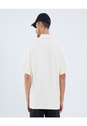 Polo Para Hombre Cuello Maquina Sin Bolsillo Color Crema Marca Ostu #60110783