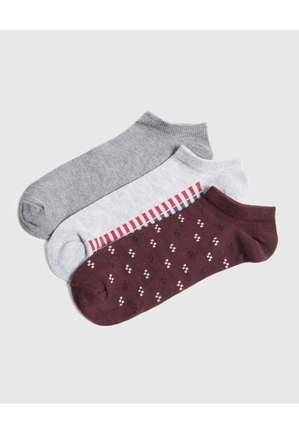 Medias Para Hombre Invisible Color Vino Marca Ostu #60980322