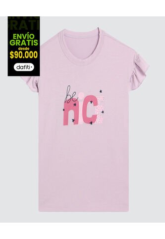 Camiseta Para Niña Manga Corta Color Morado Marca Ostu #90090129 Ostu