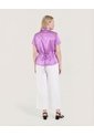 Camisa  Para Mujer Manga Corta Color Morado Marca Ostu #40010373 de Ostu