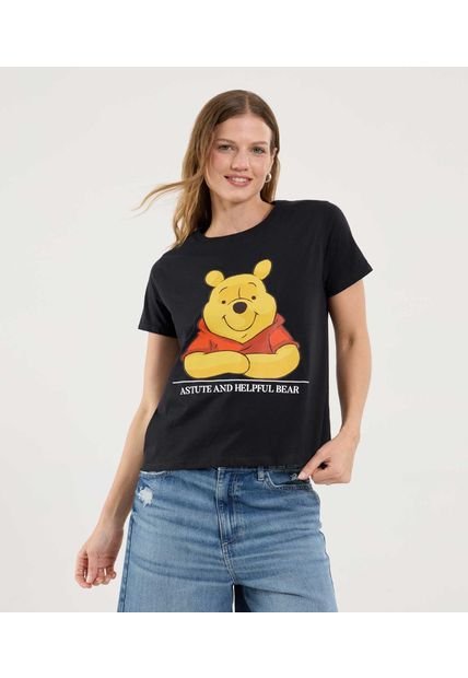Camiseta Para Mujer Manga Corta Cuello Redondo Color Negro Marca Ostu #40092591