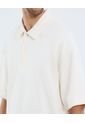 Polo Para Hombre Cuello Maquina Sin Bolsillo Color Crema Marca Ostu #60110783 de Ostu