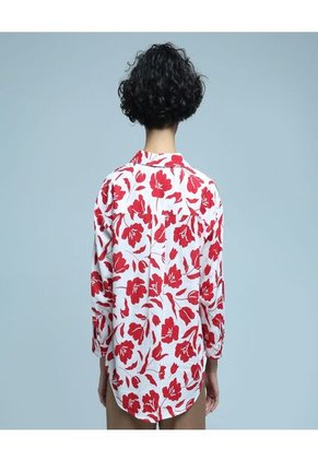 Camisa Para Mujer Manga 3/4 Color Rojo Marca Ostu #40010201