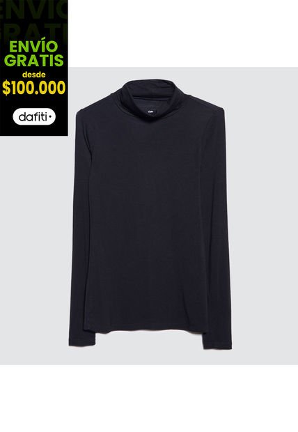 Camiseta Para Mujer Manga Larga Color Negro Marca Ostu #40091976