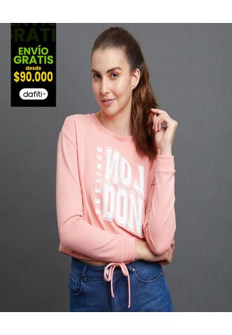 Buzo Para Mujer Cuello Redondo Color Rosado  Marca Ostu #40060219 Ostu