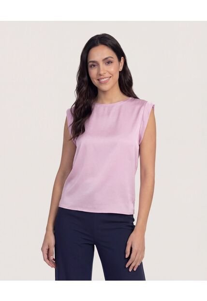 Blusa  Para Mujer Manga Sisa Color Lila Marca Ostu #40121239