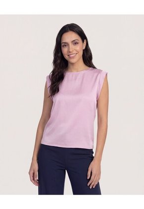 Blusa Para Mujer Manga Sisa Color Lila Marca Ostu #40121239