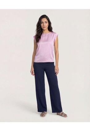 Blusa Para Mujer Manga Sisa Color Lila Marca Ostu #40121239