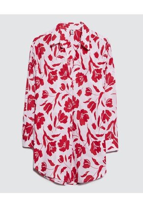 Camisa Para Mujer Manga 3/4 Color Rojo Marca Ostu #40010201