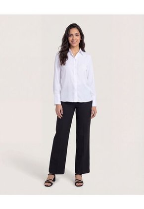 Camisa  Para Mujer Manga Larga Color Blanco Marca Ostu #40010258