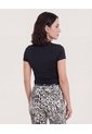 Camiseta  Para Mujer Manga Corta Cuello Redondo Color Negro Marca Ostu #40097993 de Ostu
