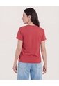 Camiseta  Para Mujer Manga Corta Cuello Redondo Color Terracota Marca Ostu #40092730 de Ostu