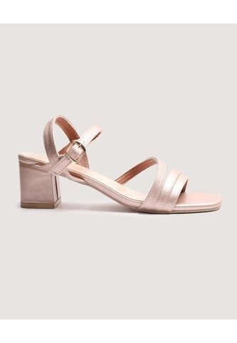 Sandalias  Para Mujer Tacon Color Beige Marca Ostu #40690021 Ostu
