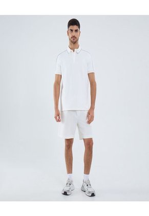 Polo Para Hombre Cuello Tejido Sin Bolsillo Color Crema Marca Ostu #60110756