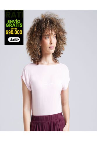 Camiseta Para Mujer Manga Corta Color Rosado  Marca Ostu #40091421 Ostu