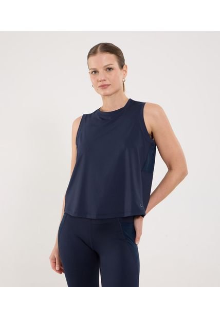 Camiseta Para Mujer Manga Sisa Cuello Redondo Color Azul Marca Ostu #40092449