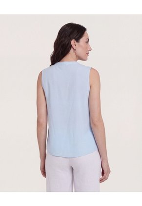 Blusa Manga Sisa Para Mujer Celeste Ostu