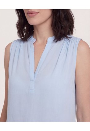 Blusa Manga Sisa Para Mujer Celeste Ostu