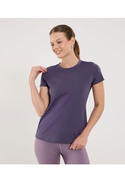 Camiseta Para Mujer Manga Corta Cuello Redondo Color Morado Marca Ostu #40092533