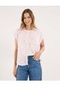 Camisa Para Mujer Manga Corta Color Lila Marca Ostu #40010338 de Ostu