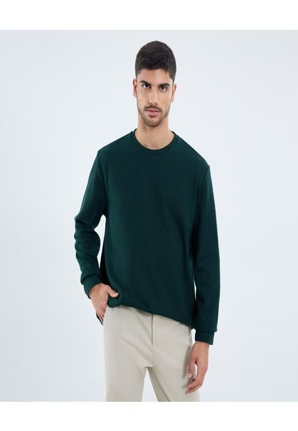 Buzo Para Hombre Cuello Redondo Color Verde Marca Ostu #60060567
