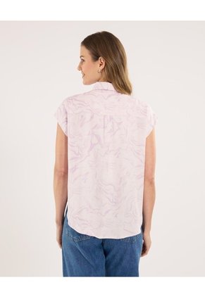 Camisa Para Mujer Manga Corta Color Lila Marca Ostu #40010338