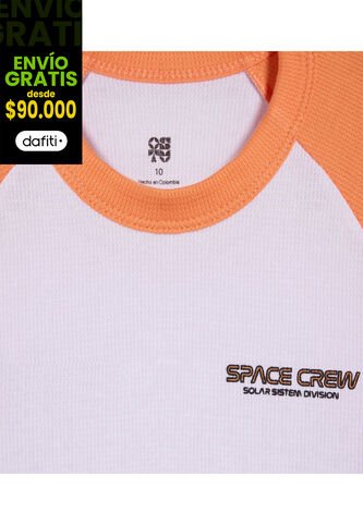 Camiseta Para Niño Manga Corta Color Blanco Marca Ostu #80090230 Ostu