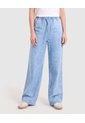 Jean Wide Leg Fluido  Para Mujer Azul Ostu de Ostu