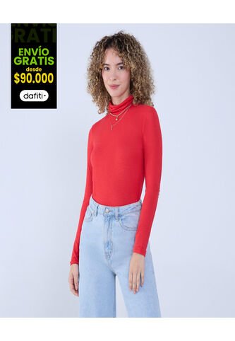 Camiseta Para Mujer Manga Larga Color Rojo Marca Ostu #40092238 Ostu