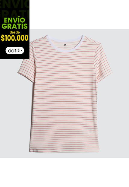 Camiseta Para Mujer Manga Corta Color Rosado  Marca Ostu #40091926