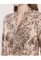 Blusa Basica Manga ¾  Para Mujer Café Ostu de Ostu