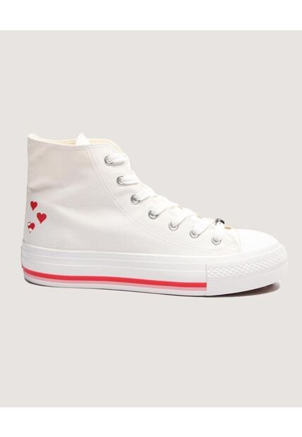 Tenis Para Mujer Canvas Color Blanco Marca Ostu #40720201