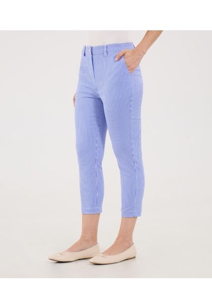 Pantalón Para Mujer Capri Color Azul Marca Ostu #40070815