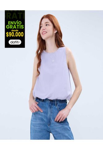 Blusa Para Mujer Manga Sisa Color Lila  Marca Ostu #40121074 Ostu