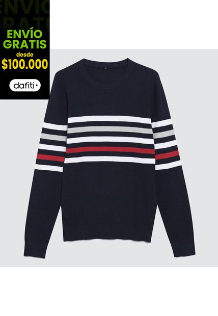 Saco Para Hombre Cuello Redondo Color Azul  Marca Ostu #60330035