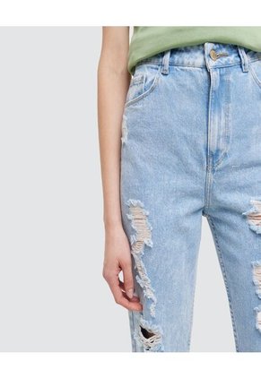 Jean Para Mujer Mom Color Azul  Marca Ostu #40160256