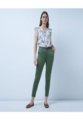 Pantalon Para Mujer Chino Color Verde  Marca Ostu #40070552